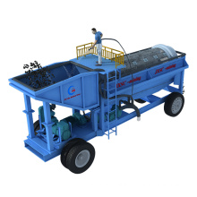 Low price compost drum gold washing rotary trommel screen with sluice box simple operation easy maintenance
